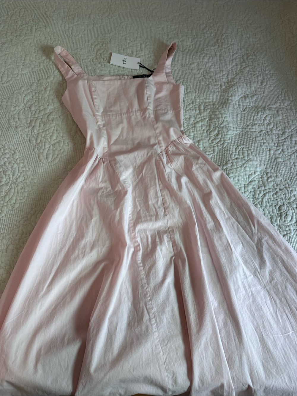 Anthropologie OPT aurora pink corset Fit-and-Flare Dress